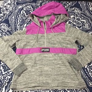 VICTORIA’S SECRET PINK HALF ZIP SWEATSHIRT